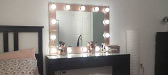 homemade makeup mirror with lights