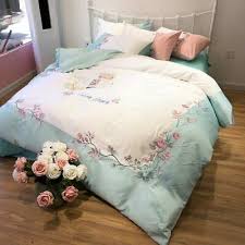 pink blue purple princess bedding set