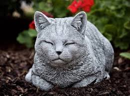 Buy Cute Sleeping Cat Statue Stone