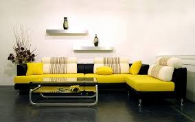 hd wallpaper yellow sectional sofa