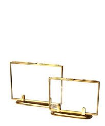 Double Sided Glass Picture Frame Brass
