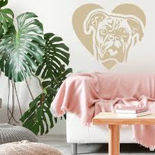 Boxer Love Dog Wall Decal Psiakrew 30cm