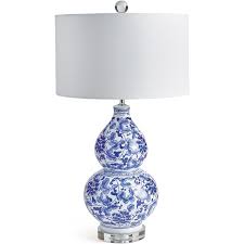 Napa Home Garden Ming Fl Ceramic Table Lamp In Blue White