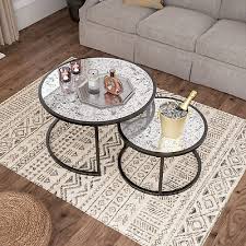 Round Coffee Table Set Of 2 Nesting