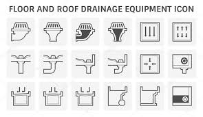 Floor Roof Drainage Equipment Vector