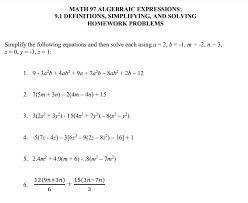 Solved Math 97 Algebraic Expressions 9