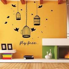 Bird Cages Fly Free Wall Art Sticker