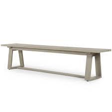 Target has the outdoor benches you're looking for at incredible prices. Martha Modern Classic Weathered Grey Teak Wood Outdoor Dining Bench Long Above 55 W Kathy Kuo Home