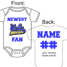 Details About Personalized Ucla Bruins Fan Baby Gerber Onesie Jersey Optional Socks Gift