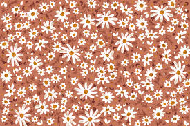 Find the best orange background on wallpapertag. 70 S Daisy Flower Orange Background Vinyl Rug Tenstickers