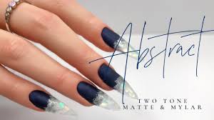nail art with matte effect foil mylar