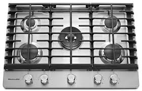 5 burner gas cooktop stainless steel