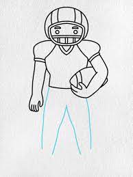 how to draw a football player oartsy