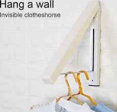 The laundry drying rack can easily hold a full load of clothes. Folding Wall Mounted Hanger Retractable Invisible Clothes Laundry Drying Rack Buy On Zoodmall Folding Wall Mounted Hanger Retractable Invisible Clothes Laundry Drying Rack Best Prices Reviews Description