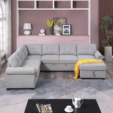 Sleeper Sectional Chaise With Storage