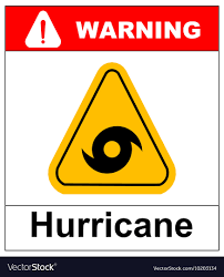Hurricane warning sign Royalty Free ...