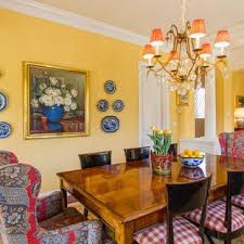 traditional orange dining room