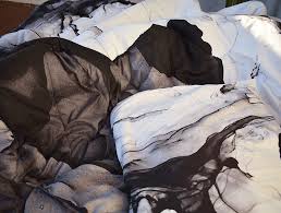 review society6 marble comforter