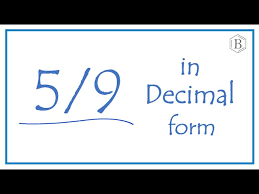 5 9 as a decimal you