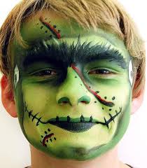green pumpkin halloween makeup