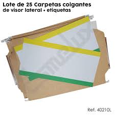 carpetas colgantes visor lateral para