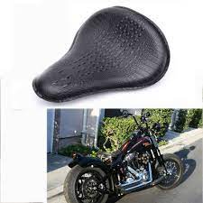 motorcycle leather solo driver seat for