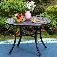 Steel Round Patio Garden Tables For