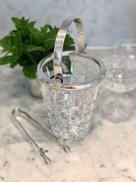 Cut Crystal Swing Handle Ice Bucket