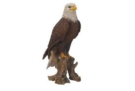 eagle bald eagle on stump statue for