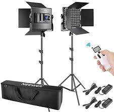 Neewer 2 Packs Advanced 2 4g 660 Led Video Light Photography Lighting Kit With Bag Dimmable Bi Color Led Panel With 2 4g Wireless Remote Lcd Screen And Light Stand For Portrait Product Photography