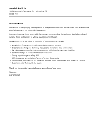 independent contractor cover letter