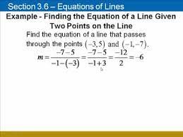 Finding Equations Of Lines Using Y