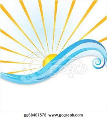 Ocean Wave Stencils Clip Art Sun And Waves Template With
