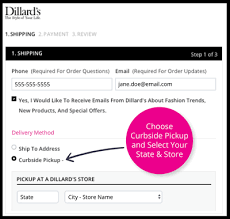 curbside pickup dillard s