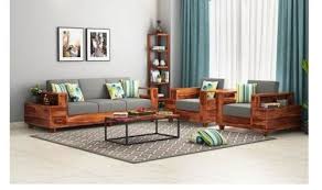 living room wooden sofa set