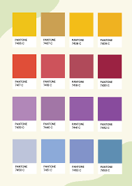 free pantone color chart templates