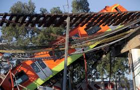 mexico city rail overpass collapses