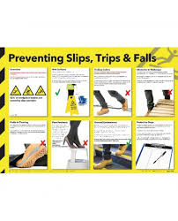 Health And Safety Wallchart Preventing Slips Trips And Falls Fad130