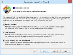 application manifest in exe file