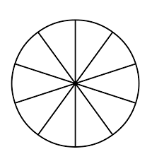 Fraction Pie Divided Into Tenths Clipart Etc Fractions