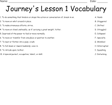 journey s lesson 1 voary worksheet