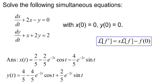 Simultaneous Equations Dx 2x Y