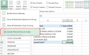 include filtered items in totals