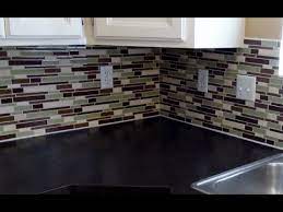 Each tile is a beautiful mix of seaglass greens and blues. How To Install A Glass Tile Backsplash Real Diy Tips Youtube