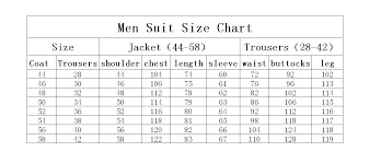 Men Suit Size Chart