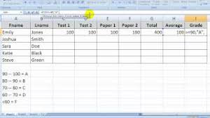 ms excel the if function letter