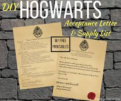 diy hogwarts acceptance letter