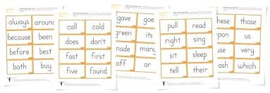 First Grade Sight Words Flash Cards Second Grade Sight Word