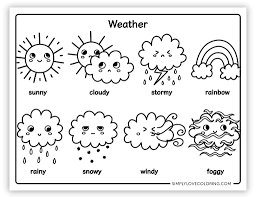 25 weather coloring pages free pdf