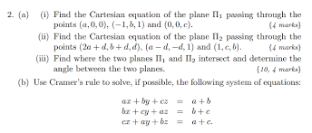 The Cartesian Equation Of The Plane Π1